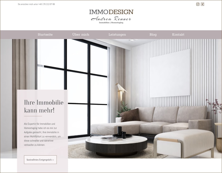 Andrea Renner Immobilienmakler website erstellung