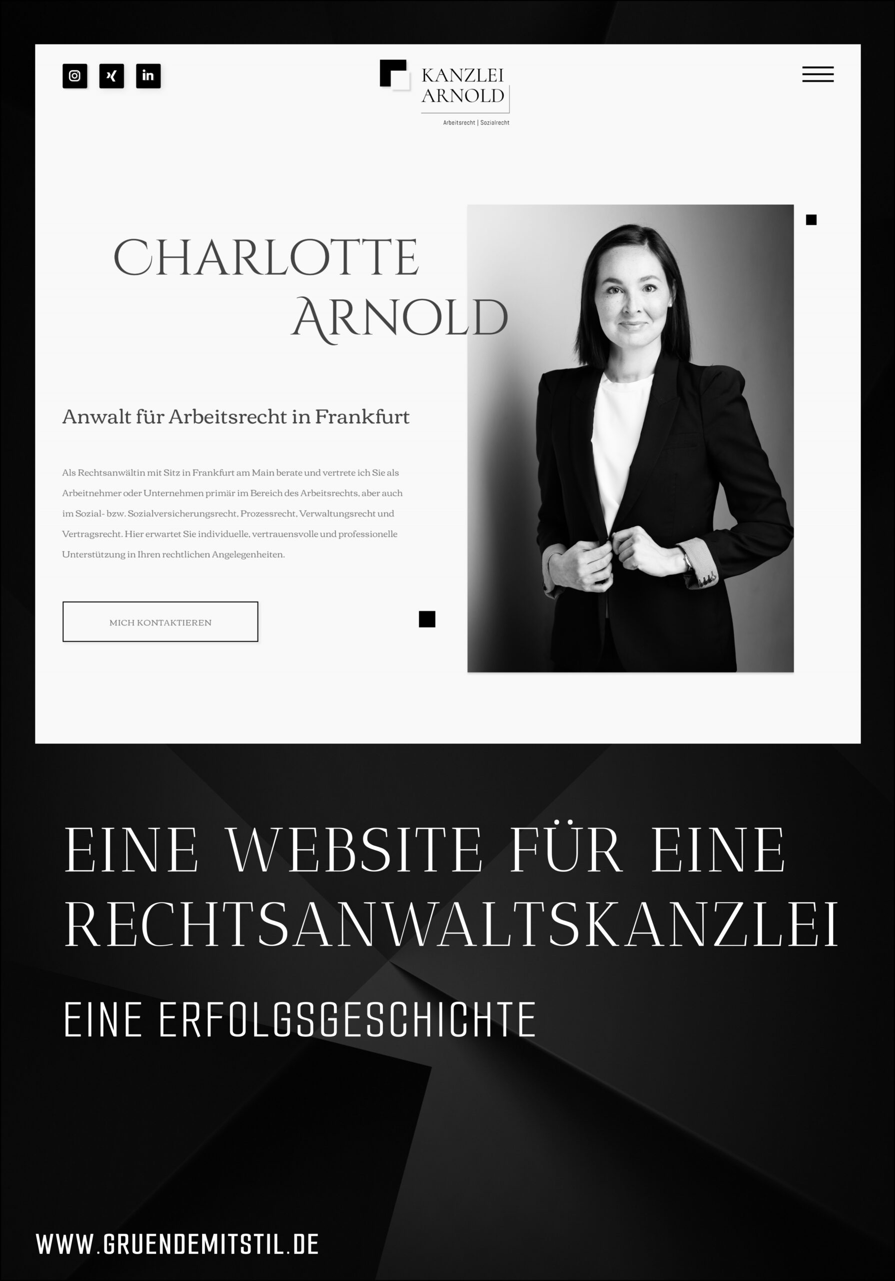 Eine Website für eine Rechtsanwaltskanzlei